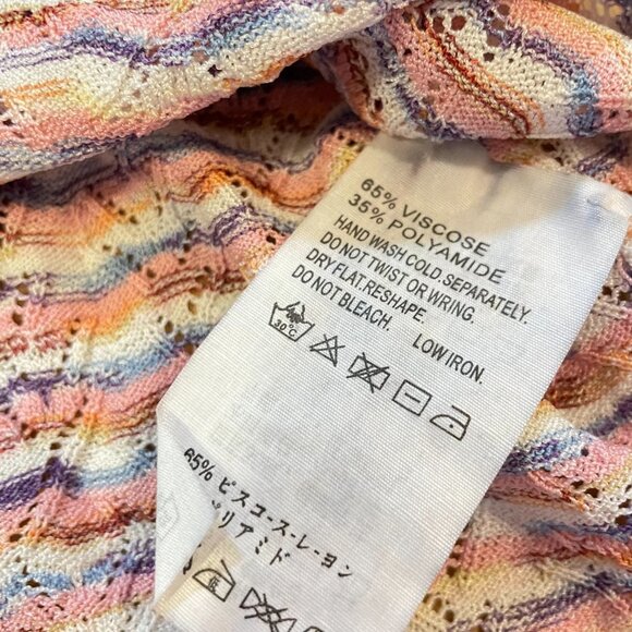 Vintage Camela Knit Pastel T-Shirt Sweater Pink & Lavender - Picture 7 of 15